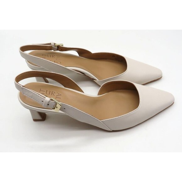 Naturalizer Womens Dalary Slingback Heels Cream Leather Upper 6.5 NEW - Picture 9 of 9